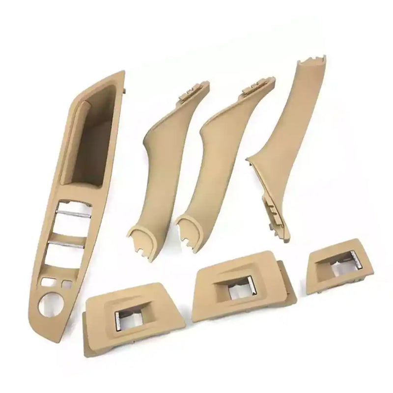 BMW 5 Series Beige Inner Door Pull Handle Cover Armrest Window Switch Panel Set F10