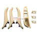 BMW 5 Series Sedan (2010-2016) Beige Leather Door Pull Handle and Window Switch Panel Set (F10) themotorparts